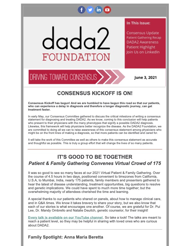 DADA2 June 2021 Newsletter image