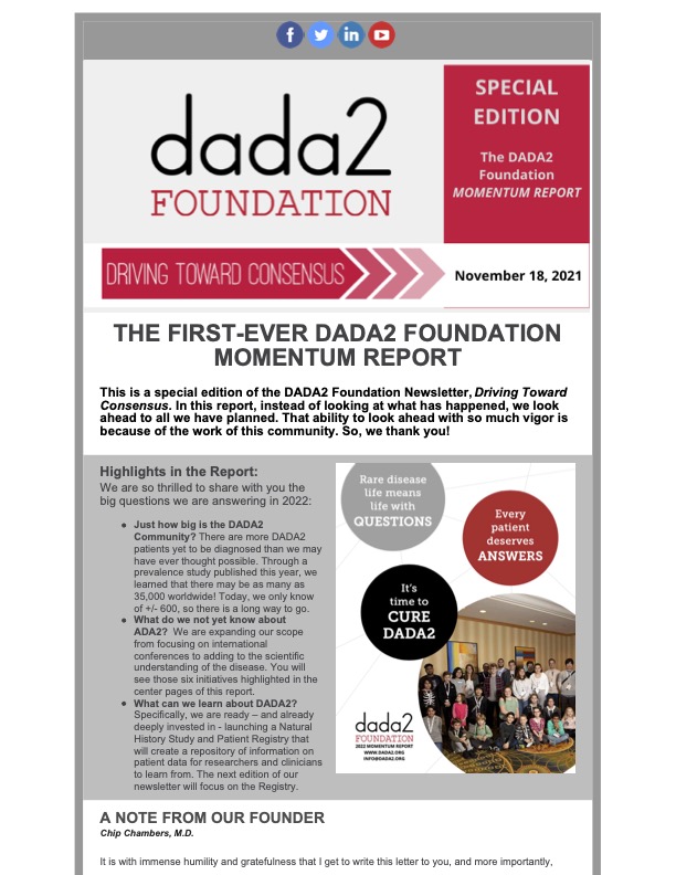 DADA2 November 2021 Newsletter