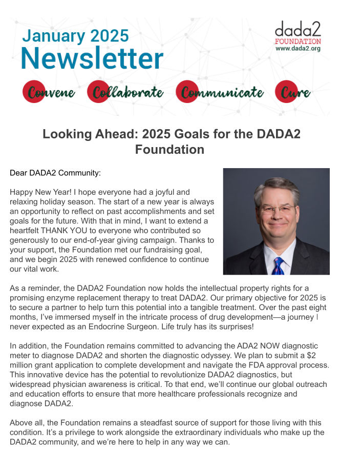 January 2025 - Cheers to New Goals for DADA2 in 2025