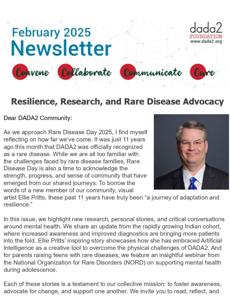 February 2025 - Resilience, Research, and Rare Disease Advocacy